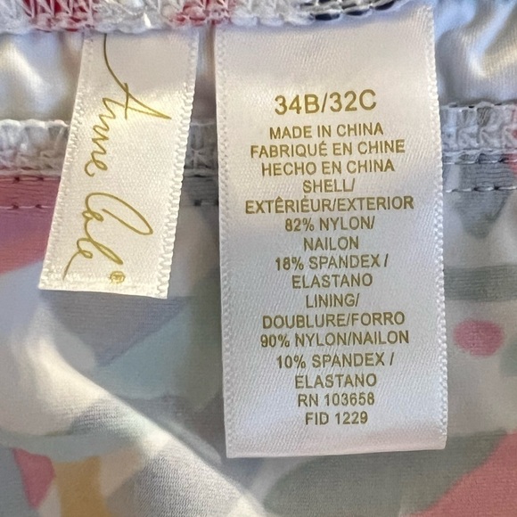 Anne Cole MULTI Watercolor Paisley Twist Underwire Tankini Swim Top - Picture 7 of 9